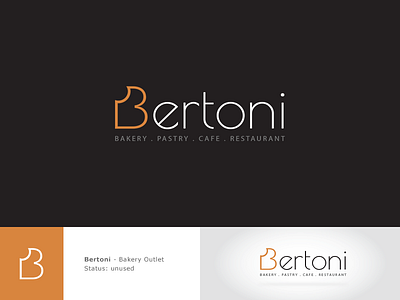 Bertoni 2nd Logo Option b logo bakery logo branding brown logo cafe food logo logo logo design pastry restaurant simple logo wheat