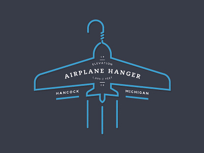 Airplane Hanger airplane doodle hanger illustration michigan type