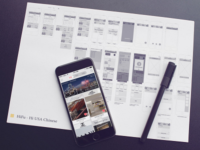 HiUSA mockups wireframes