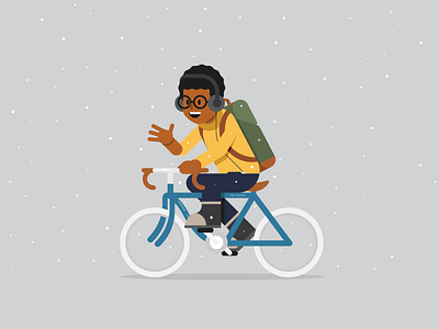 Daily Commuter 001: Snowy Cyclist avatar backpack bicycle biker commute