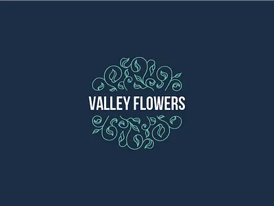Valley Flowers Logo brand identity branding contemporary florist logo modern print sophisticated stationary valley flowers