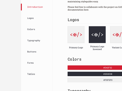 Styleguide [WIP] logo malta sideproject styleguide wip