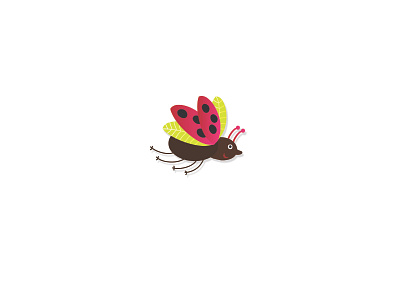 Bug beautiful bug logo mark pink virus