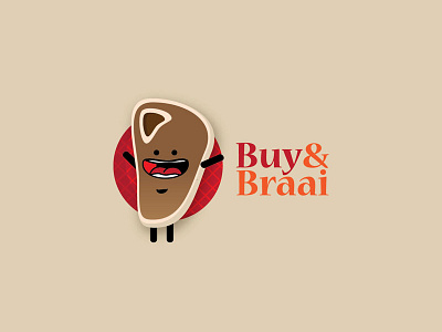 Buy & Braai barbeque braai buy grill happy logo meat smile steak