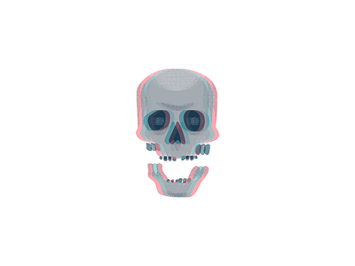 testing art design drawing flat graphic illustration skull texture