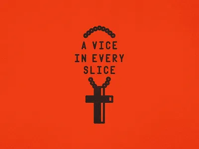 Slice Vice cross dark illustration pizza rosary