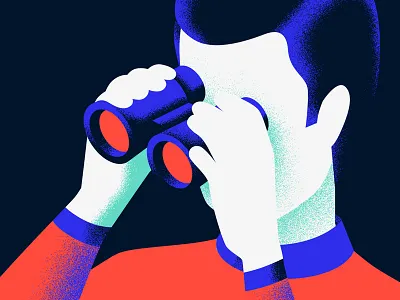 Search binoculars illustration search