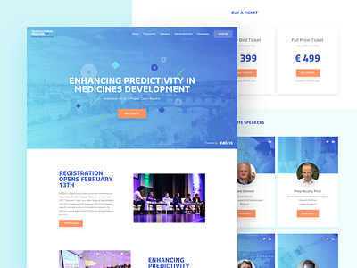 EATRIS – Conference cards clean conference illustrations minimal mobile responsive speakers tablet ui ux website