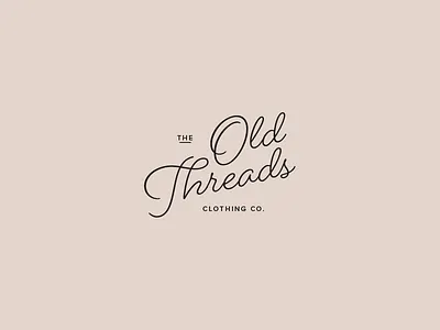 05 Threads feminine logotype minimal script simple vintage wordmark