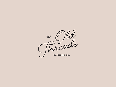 05 Threads feminine logotype minimal script simple vintage wordmark