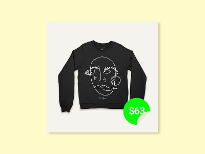 Item Card clean ecommerce item minimal price simple sticker