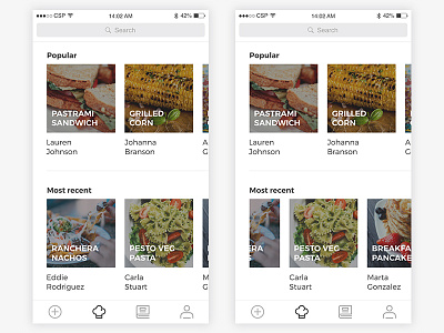 Cookbook App adobe xd app app design icons ios mobile ui ux