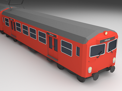 S-tog Litra MM (1967) 3d blender danish hillerød lowpoly model tog train