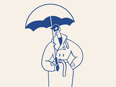 Gloomy Day illustration ink minimal weather