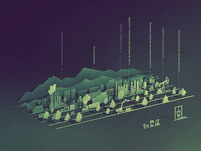 Industry flat icon illustration industry infographic isometric isometric design kadasarva layer art oil teaser