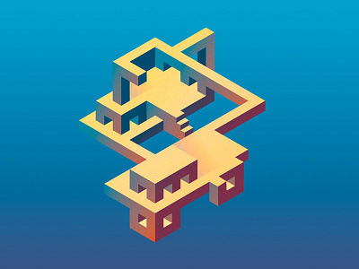 Room - maze - illusion geometric illusion isometric maze room