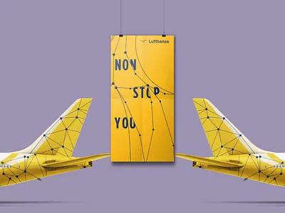 Rebranding for Lufthansa 3d abstract airlines brand concept dynamic graphic logo lufthansa rebranding