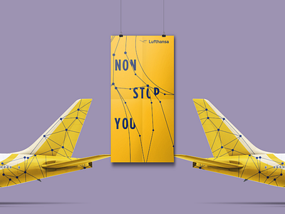 Rebranding for Lufthansa 3d abstract airlines brand concept dynamic graphic logo lufthansa rebranding