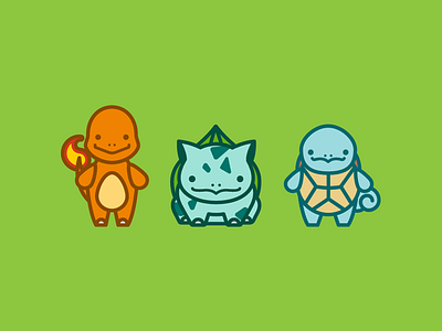 First Generation Pokemon Starters bulbasaur charmander first gen pokemon pokemon starters squirtle