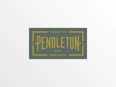 Town of Pendleton bridge indiana logo town type