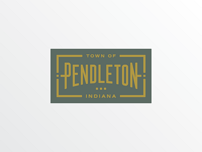 Town of Pendleton bridge indiana logo town type