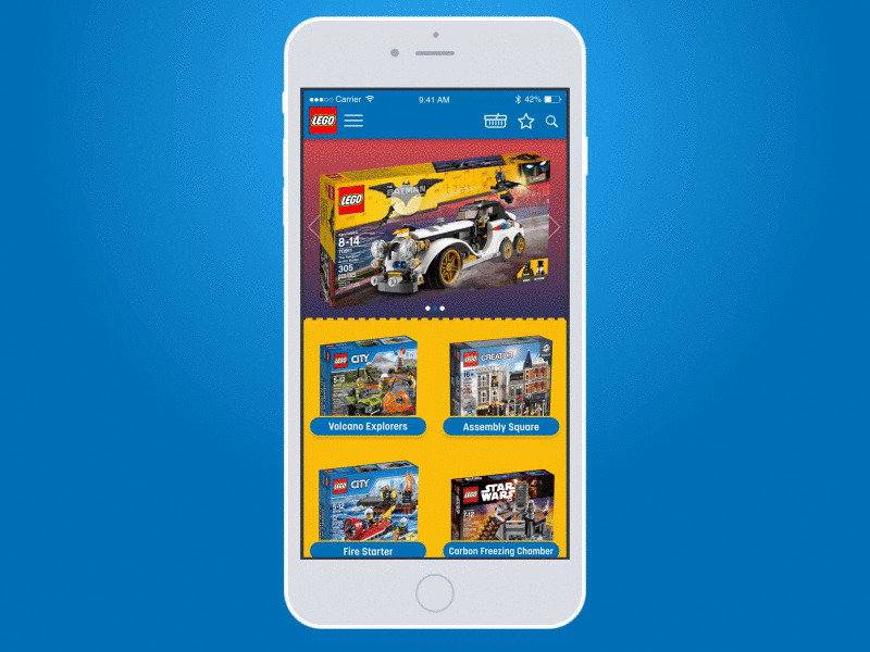 Daily UI 012 - E Commerce daily ui design graphic design lego mobile prototype shopping