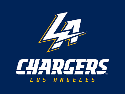 LA Chargers Concept bolt chargers custom design football illustration la ligature lightning los angeles nfl sports