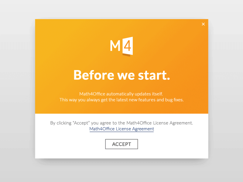 Math4Office Installation animation design gif guide install interface microsoft office software ui ux