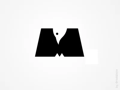 M for Mom bird care love m mom monogram negative space