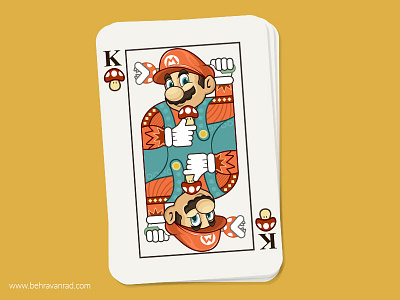 King Mario! game illustration mario play card super mario