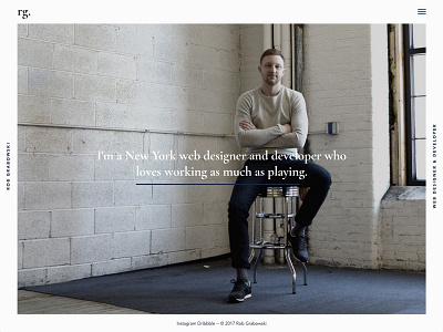 Dribbble Hero fullscreen portfolio website wordpress