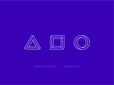 Impossible Objects branding icon impossible logo shapes vector