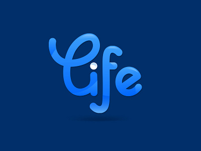 Life blue branding candy id lettering life logo round smart vector