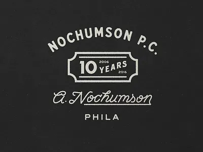 Nochumson P.C. Nº 006 branding identity logo philadelphia script serif sign signpainter signpainting timeless typography vintage