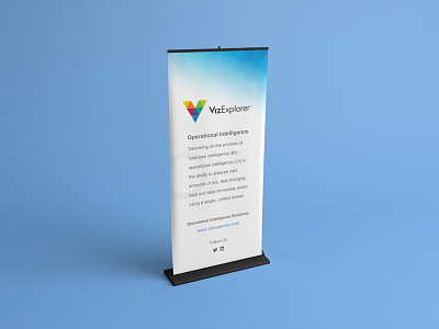 Brand Evolution banner brand corporate design pop up stand trade show triangles