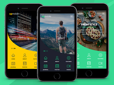 UpMobile Template mobile app design mobile template mobile website