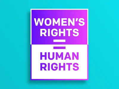 Women's Rights Poster feminism poster protest rally typography