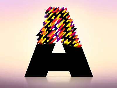 A - 365 Type 36 type app flat font icon illustration letter logo typography ui vector web