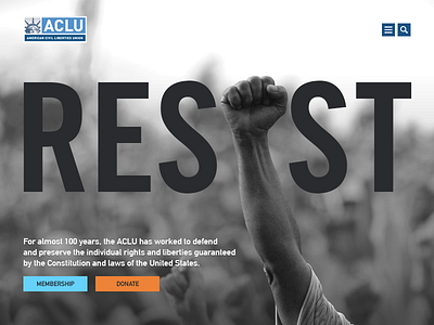 Daily UI 003 - Landing Page 003 aclu dailyui landing page