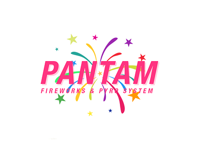 Pantam Fireworks & Pyro System Logo branding design fireworks logo pantam photoshop pyro