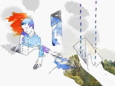 Hidden Reflections: Variation 01 compositing illustration