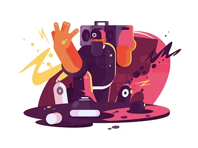 Hip hop dude cool fashion flat hip hop illustration kit8 male person street urban vector young