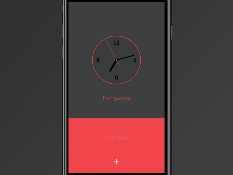 Timezone App animation app china ios iphone ui