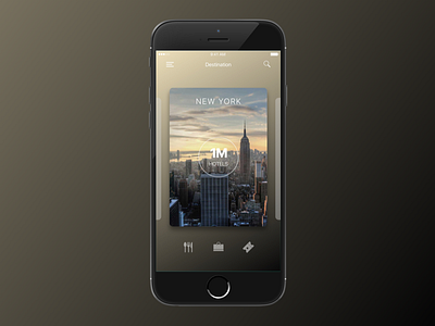 Travelling App - Newyork screen app design mobile ui ux visual