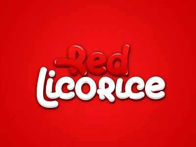Red Ricorice branding candy id lettering logo red round smart vector