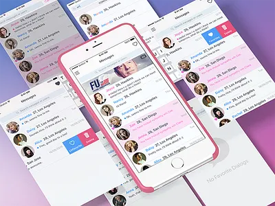 Dating App Chat app chat clean dating ios iphone messenger mobile ui ux