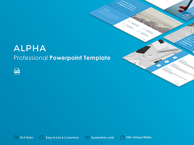 Alpha Powerpoint Template business corporate creative marketing minimal pitch deck portfolio powerpoint pptx presentation start up template