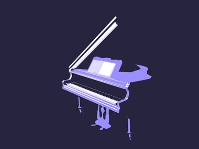 Piano bold colors concept design flat graphic illustration minimalism music piano vector vectors