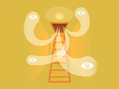 Haunted Attics attics ghost haunted illustration josergil radiohead yellow