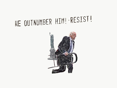 Bernie with a chair bernie sanders meme resist we outnumber him womens rights wwe